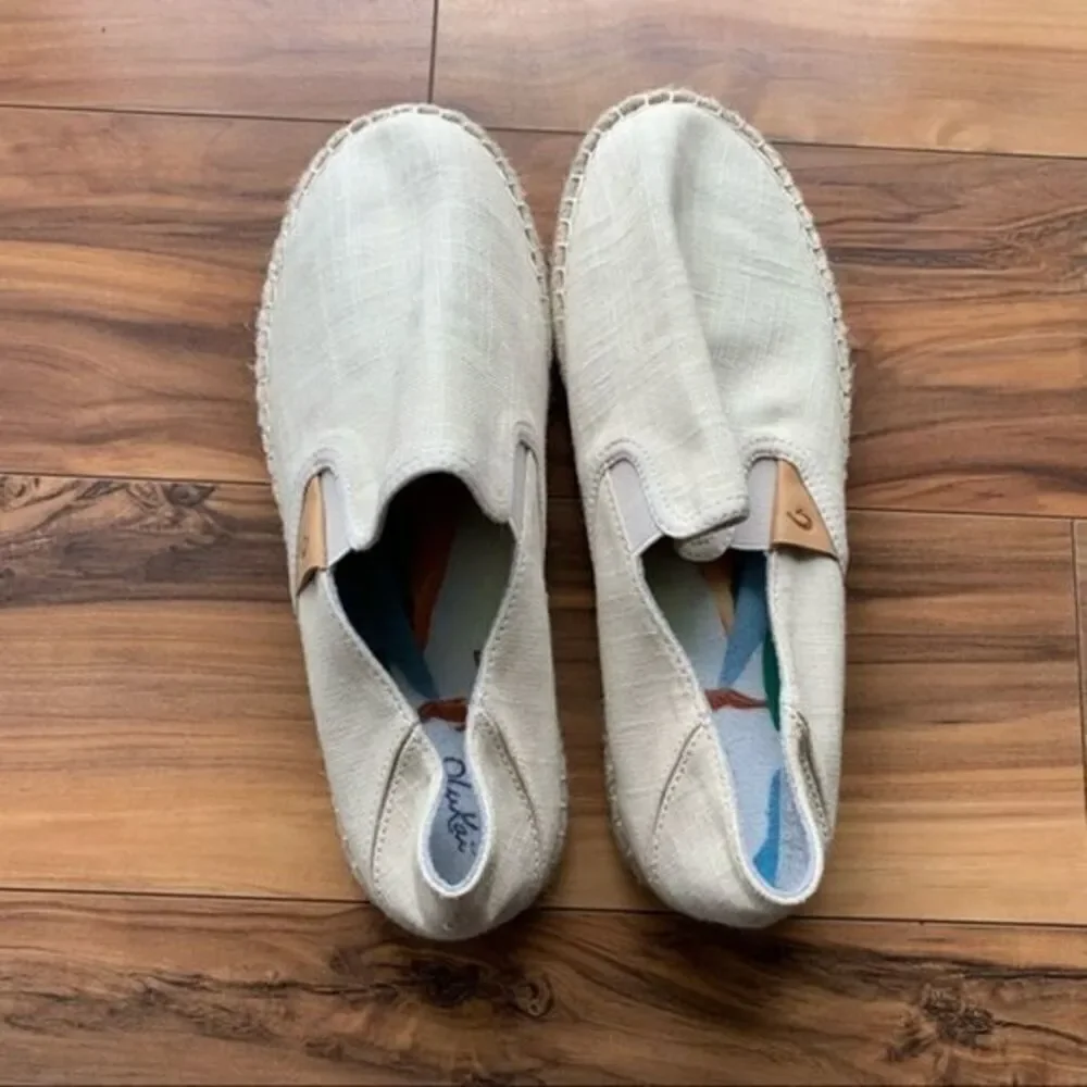 Olukai Kaula Pa‘a Kapa slip on espadrilles loafers 9